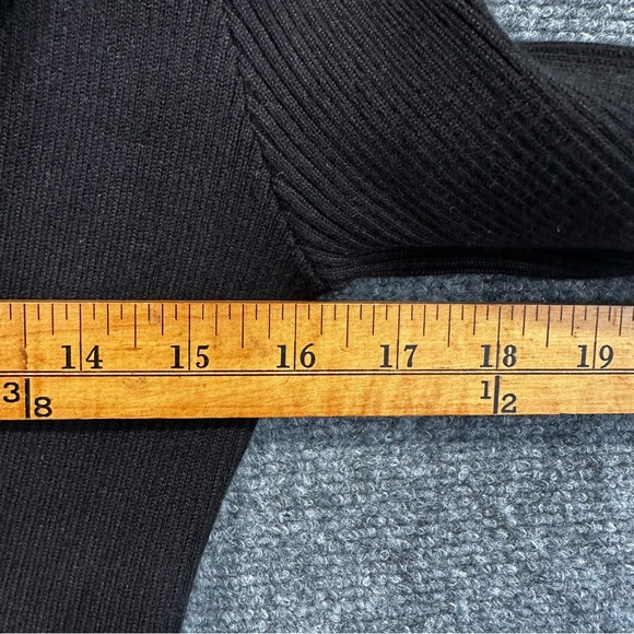 Mint & Major Y2K rib knit collared top SM twist front long sleeve indie sleeze - Picture 10 of 11